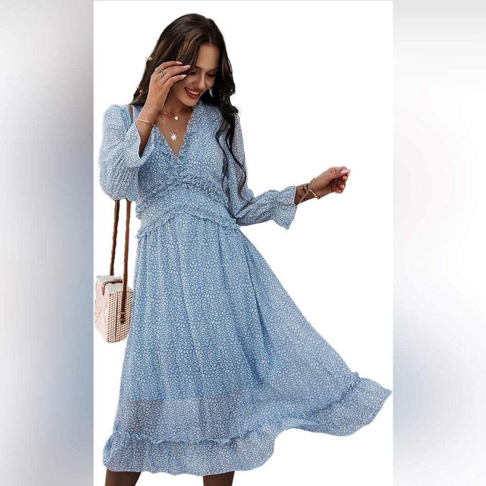 Light Blue Midi Dress